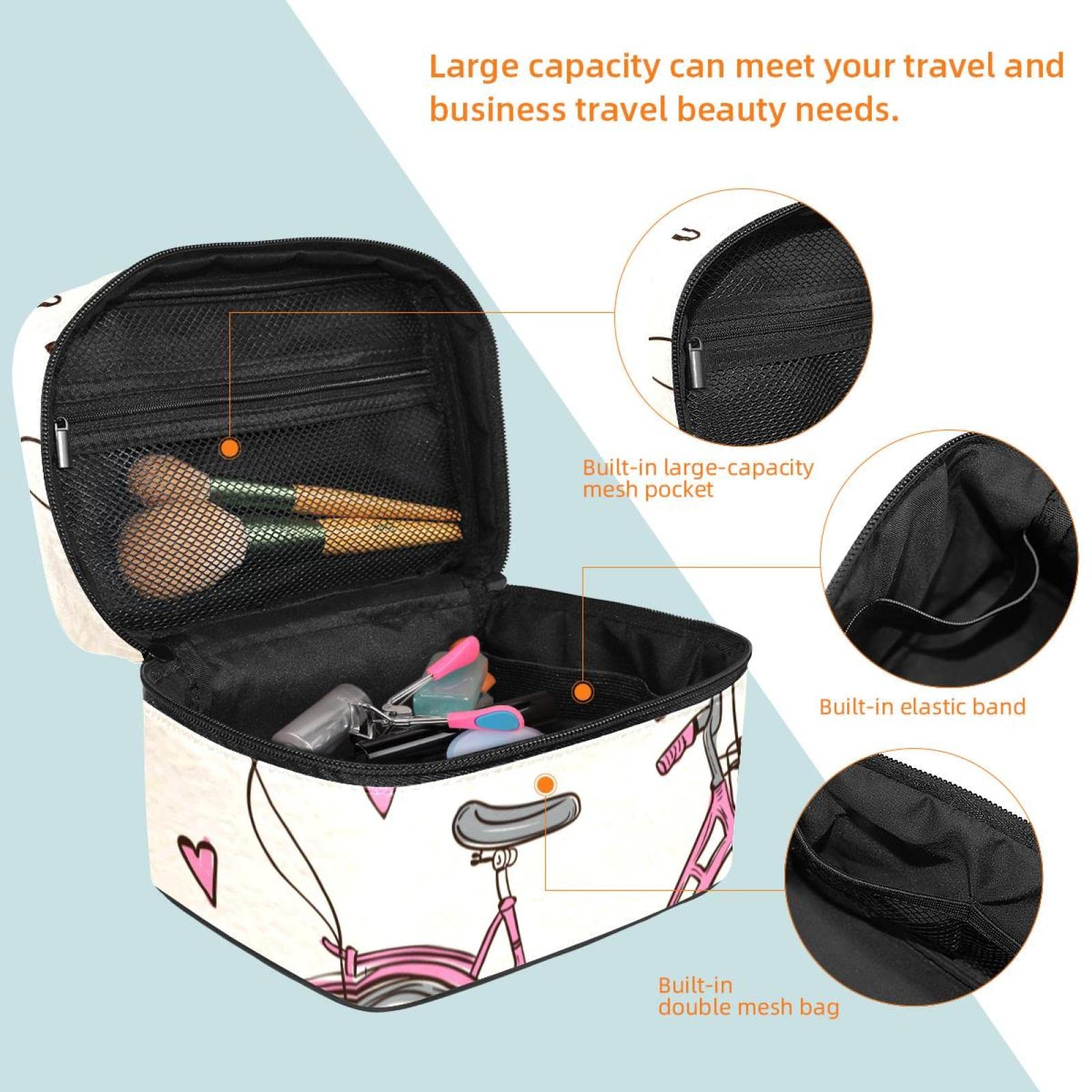 Portable Makeup Bag for Women - Travel Cosmetic Organizer with Zipper Pouch | Perfect for Gym, Vacation & Daily Essentials Storage