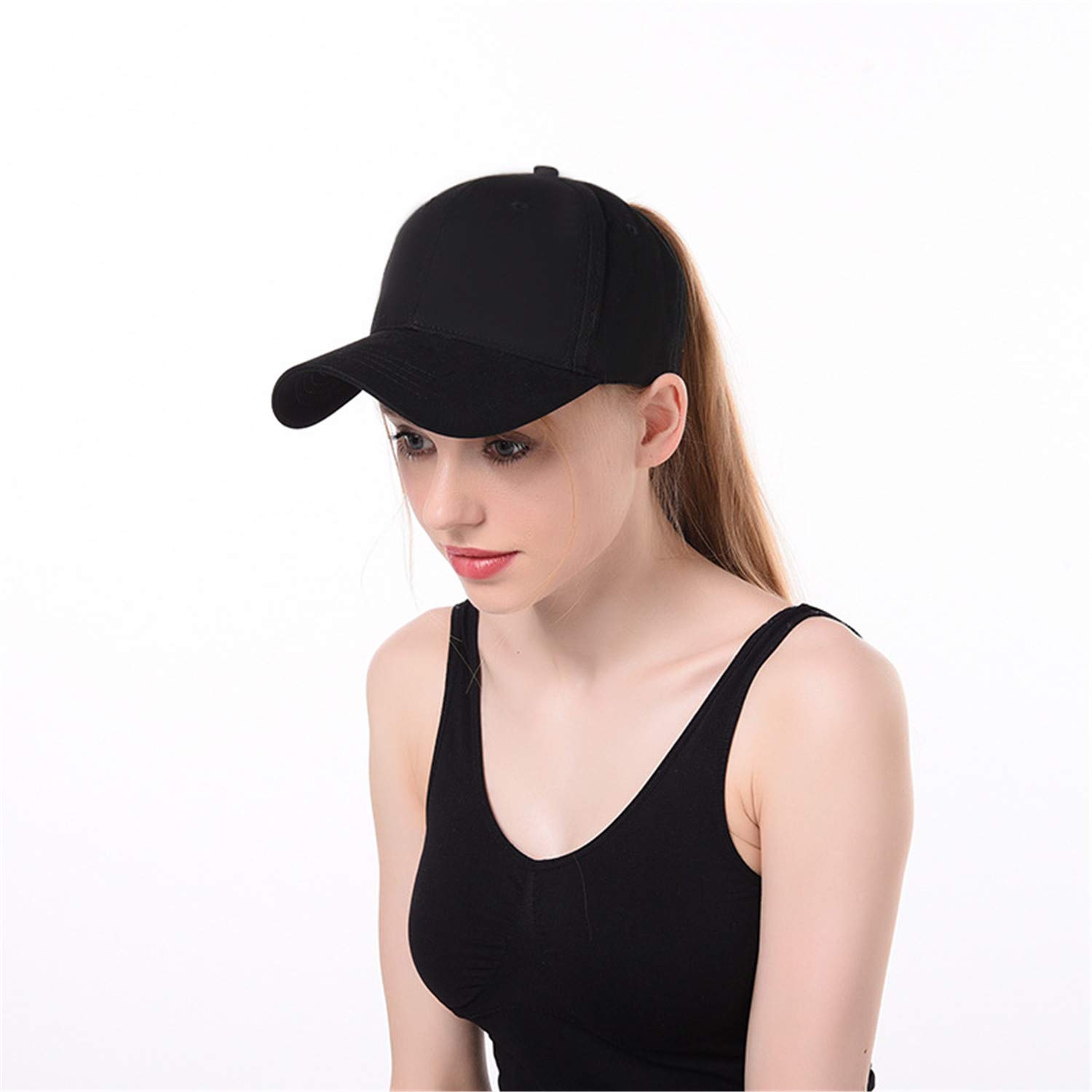 Custom Snapback Hats for Women & Men - Adjustable Mesh Trucker Cap with Ponytail Hole - High Bun Baseball Hat - Funny Gifts for Outdoor Sports, Running, Hiking & Casual Wear
