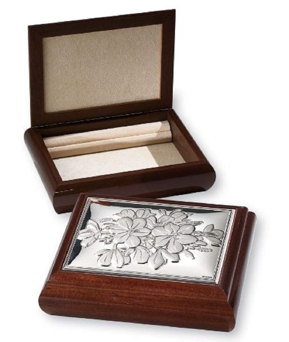 925 Sterling Silver Jewelry Box Organizer - Italian Made Elegant Storage Case for Rings, Necklaces & Earrings | Perfect for Travel, Gift Giving & Home Organization