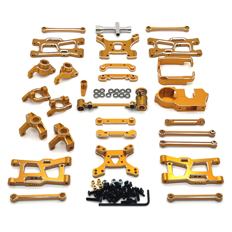 WLtoys & Relalo 1/14 & 1/12 Scale RC Car Metal Upgrade Kit with Silver Trim - High Performance Replacement Parts for Off-Road Racing and Drifting