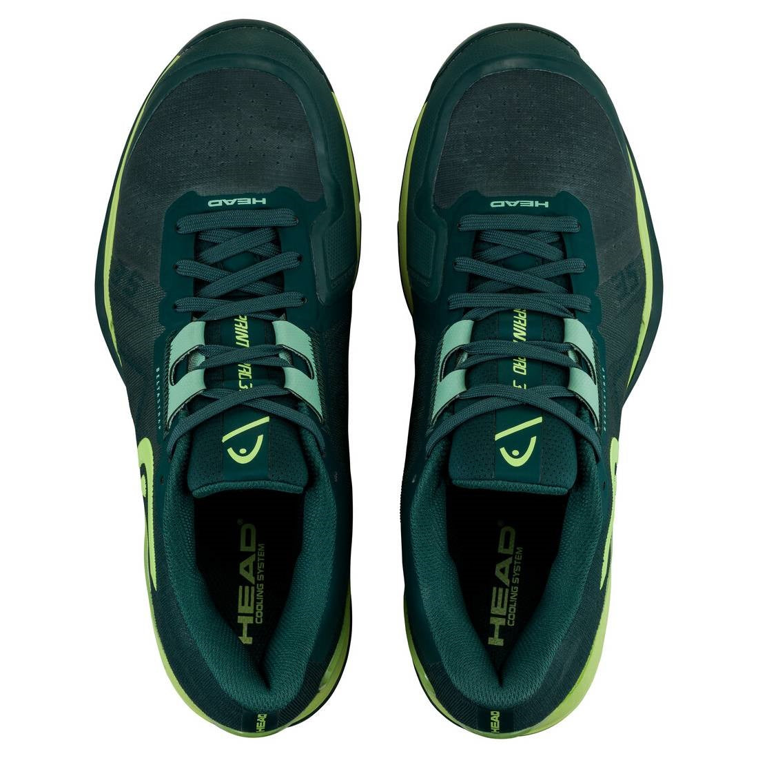 Head Sprint Pro 3.5 Men's Tennis Shoes - Lightweight Performance Court Shoes for Men - Green - Perfect for Competitive Play & Casual Wear