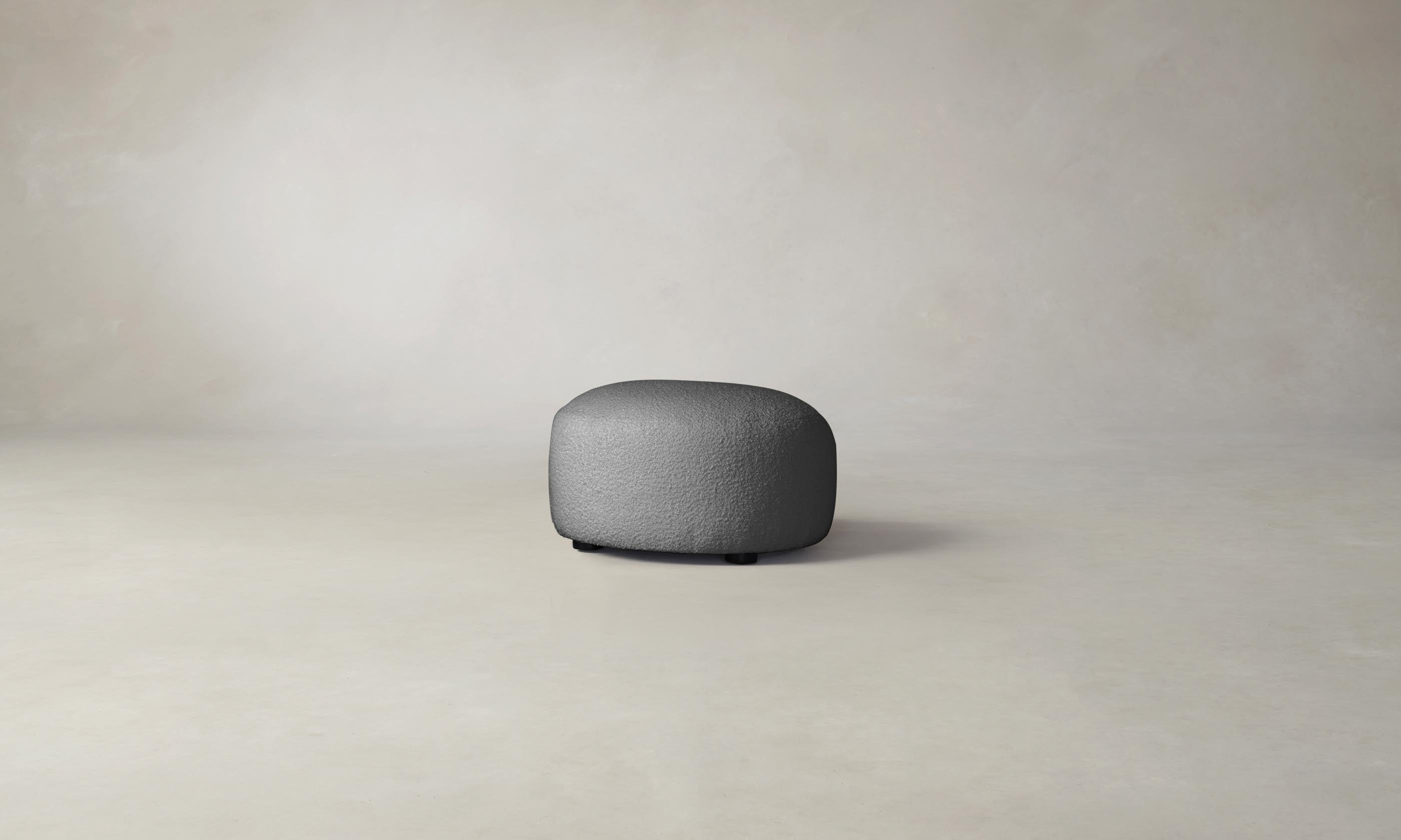 Stylish Chelsea Ottoman with Italian Bouclé Fabric & Waterfall Edge - Perfect for Living Room, Bedroom, or Office Decor