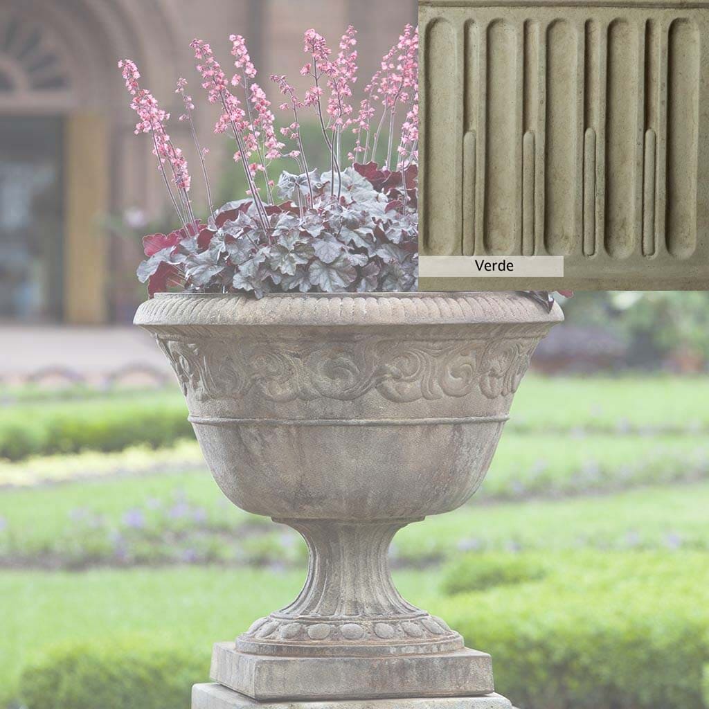 Campania International Smithsonian Foliated Scroll Urn - Classic Garden Planter for Outdoor Decor, Patio, and Landscaping | Elegant Floral Display for Home & Garden