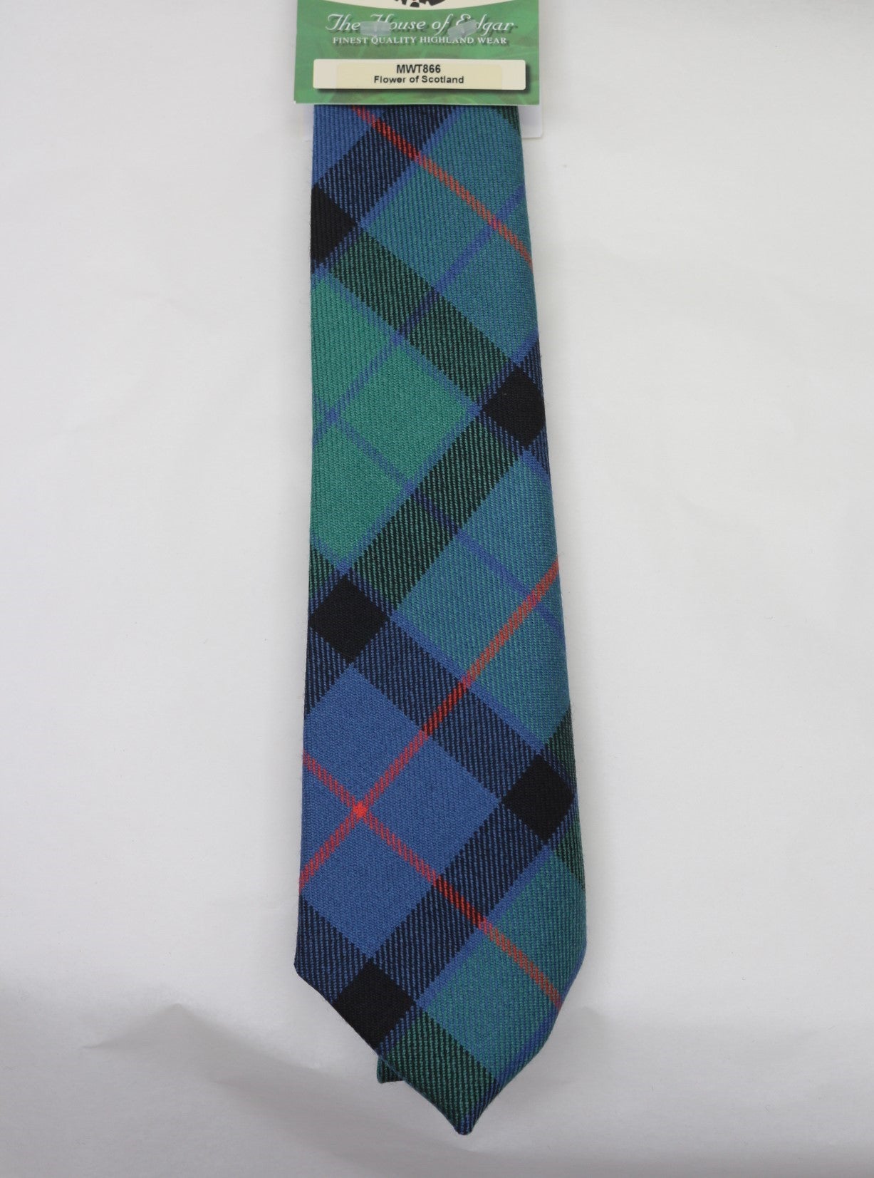 Flower of Scotland Tartan Tie - Classic Scottish Plaid Necktie for Men | Perfect for Weddings, Office & Formal Events