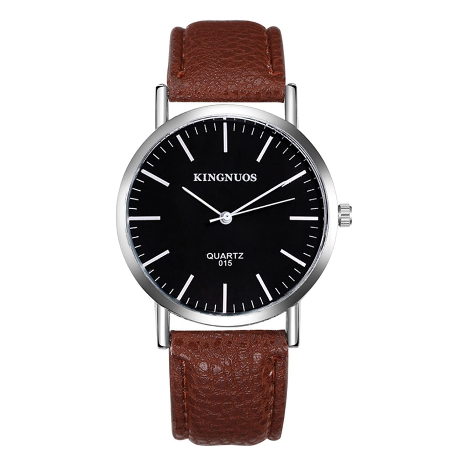Men and Women's Casual Leather Analog Quartz Watches - Stylish Plus Size Watches for Larger Wrists, Perfect for Office, Dating and Everyday Wear