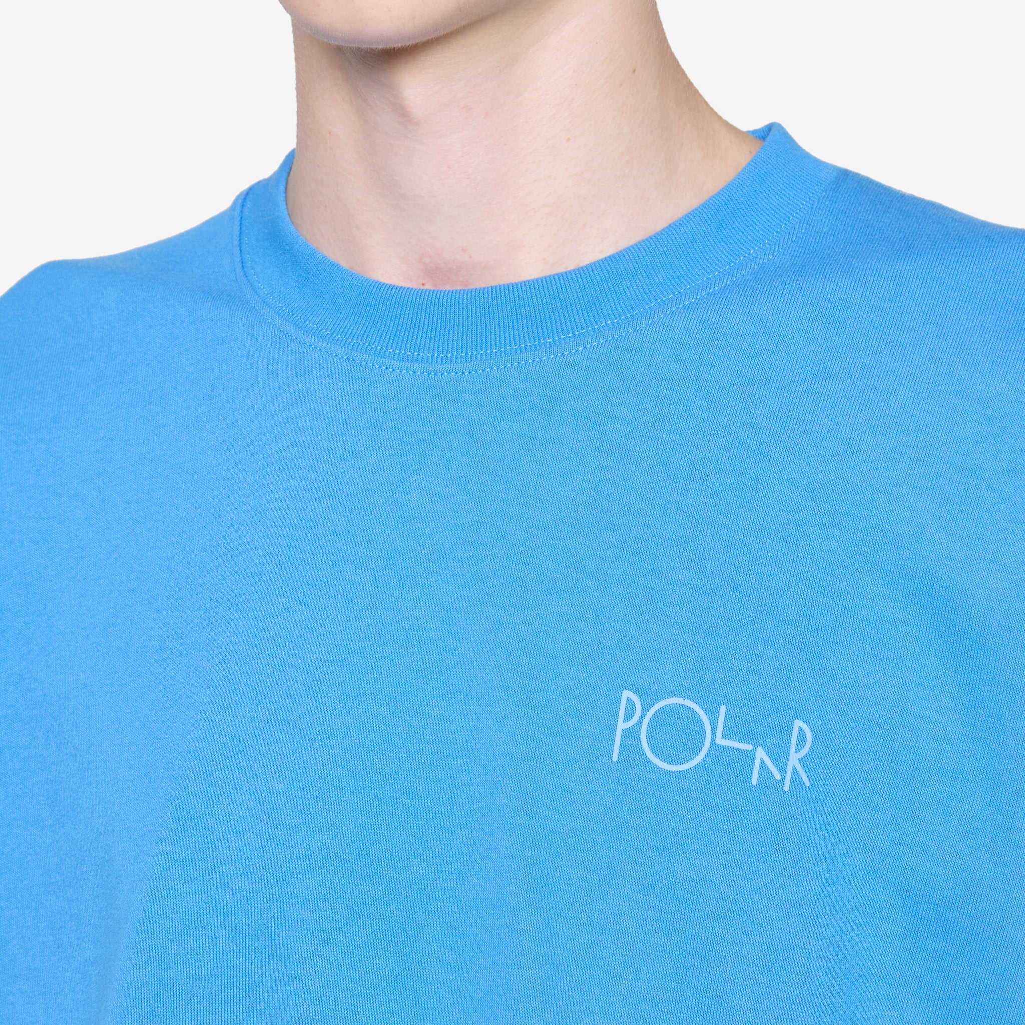 Stylish Contrast Stroke Logo T-Shirt in French Blue - Perfect for Casual Wear, Street Fashion & Everyday Outfits