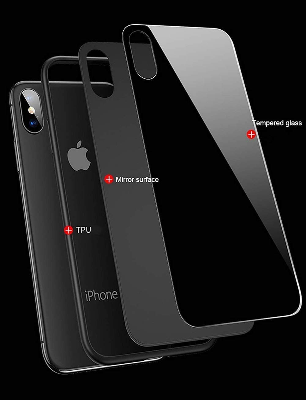 Luxury Fashion Mirror Case for iPhone 12/12 Pro - Soft TPU Bumper Frame, Shockproof Tempered Glass Back Cover with Glitter Design - Trendy Phone Case for Women & Girls (Blue) - Perfect for Parties, Dating & Everyday Use