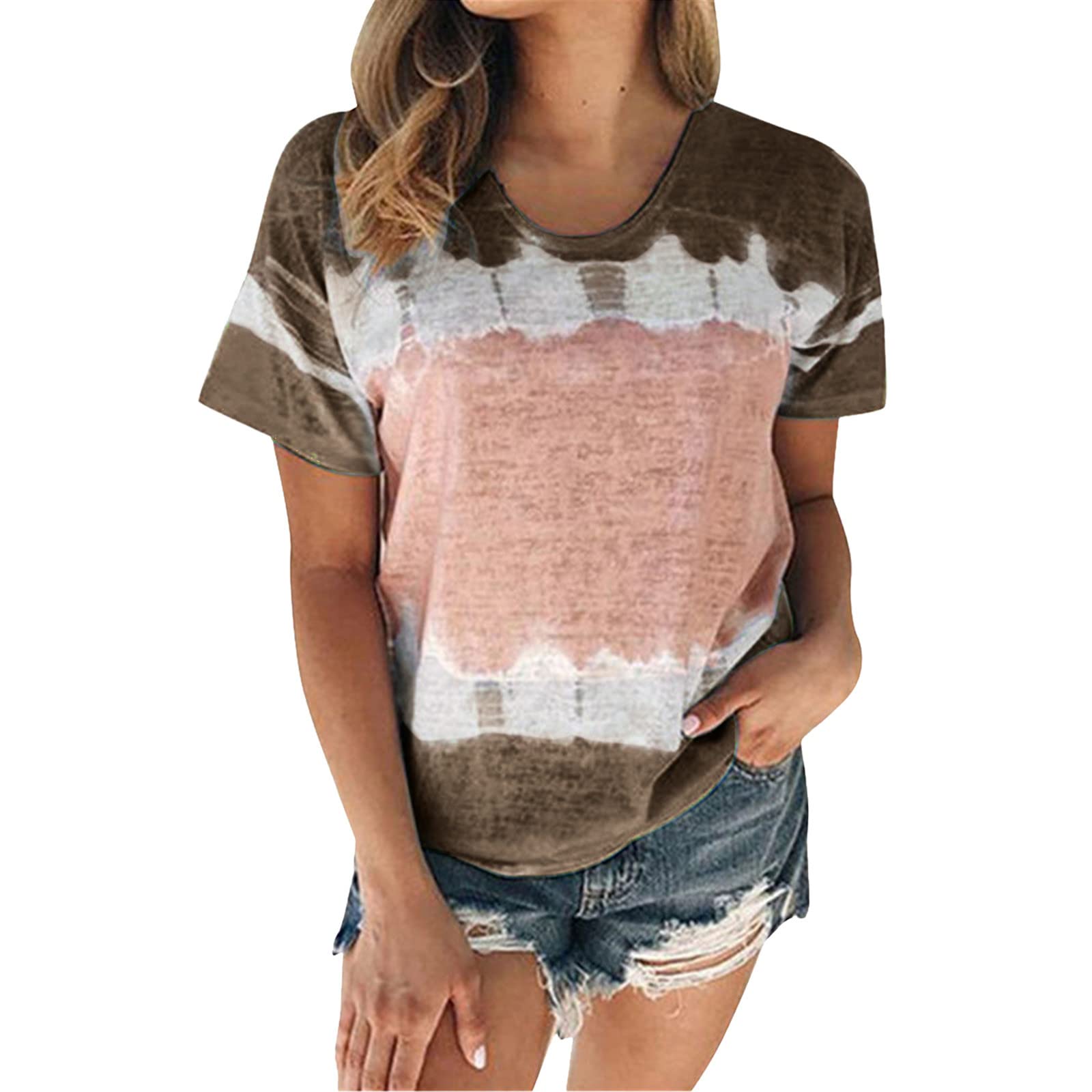 Women's Fashion Short Sleeve Crewneck T-Shirt - Casual Basic Tunic Top for Everyday Wear | Perfect for Work, Weekend Outings & Summer Style