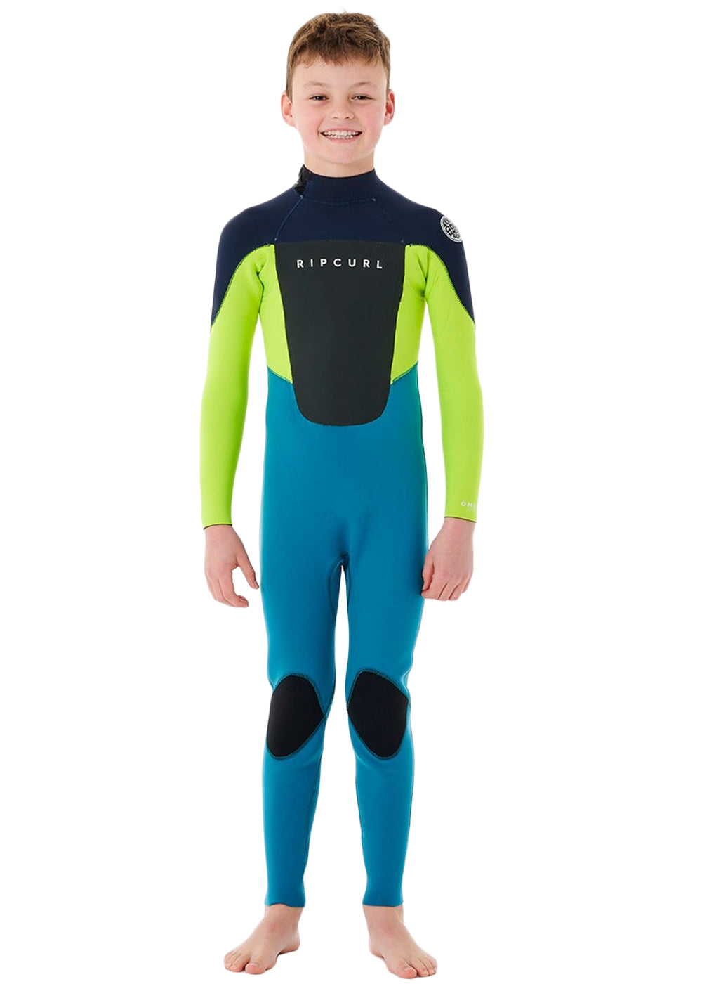 Rip Curl Boys Omega 3/2mm Back Zip Steamer Wetsuit for Kids - Warm & Flexible Neoprene Surfing Suit for Cold Water Swimming, Diving & Water Sports