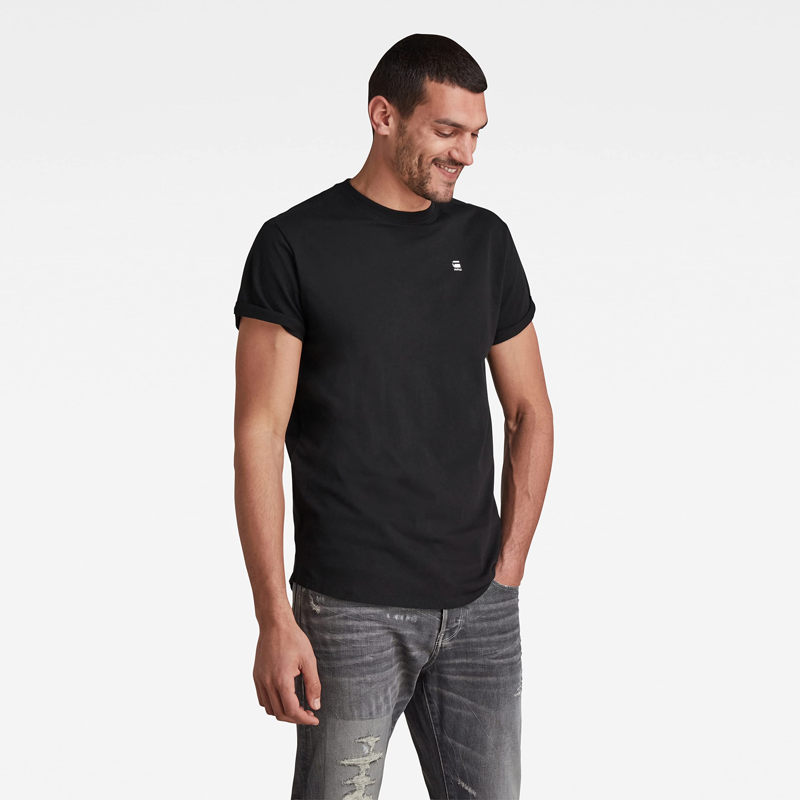 G-STAR RAW Men's Lash Crew Neck Short Sleeve T-Shirt | Casual Cotton Tee for Everyday Wear | Streetwear & Lounge Style