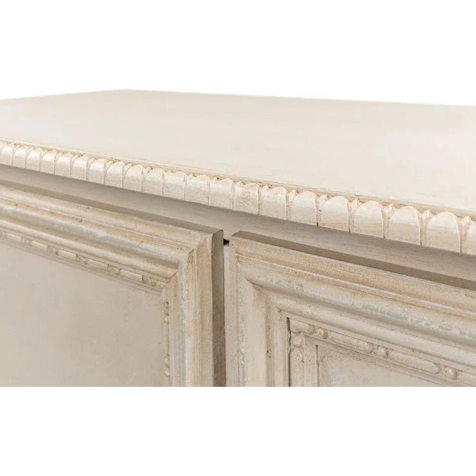 2-Door Sideboard Cabinet - Bright Lime & White Finish - Perfect for Living Room, Dining Room, or Entryway Storage