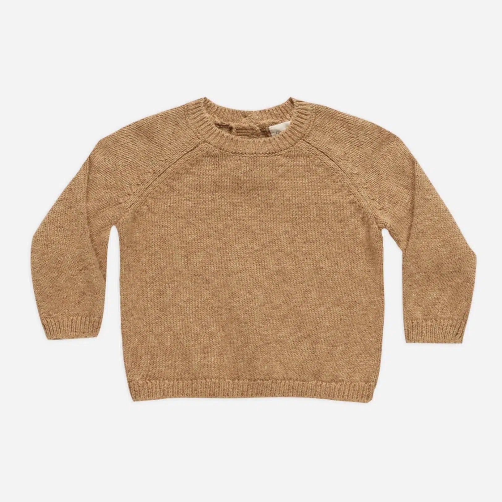 Quincy Mae Organic Knit Sweater - Speckled Golden Yarn, Soft & Cozy Women's Pullover for Fall & Winter | Perfect for Casual Outfits, Office Wear & Holiday Gatherings