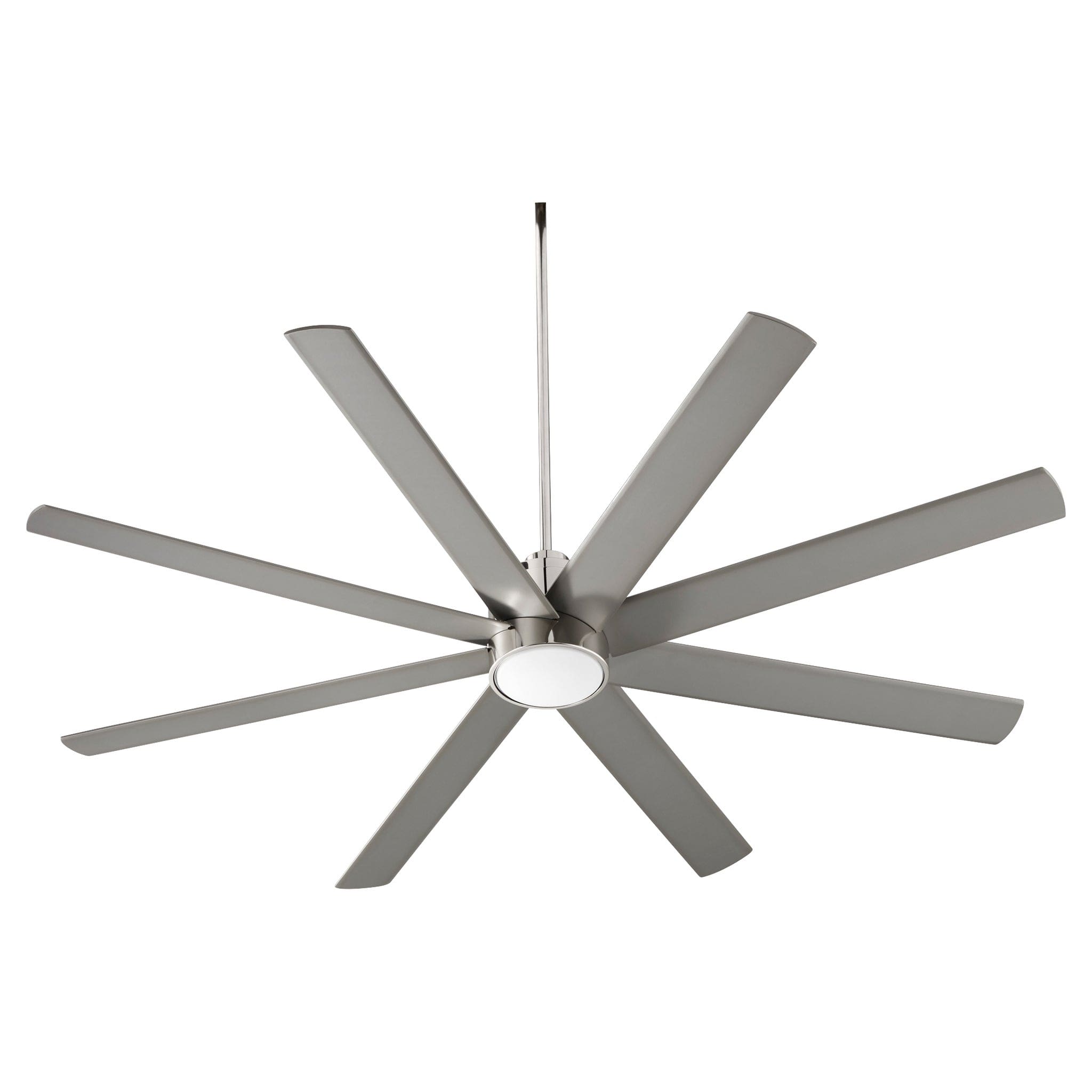 Oxygen COSMO 3 100 20 Large 70 Inch Ceiling Fan with 6 Speed Reversible Motor, Damp Rated for Indoor/Outdoor Use - Polished Nickel Finish - Perfect for Living Room, Bedroom, Patio, and Covered Porch
