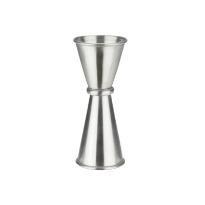 Premium Winco 1 & 1.25 Oz Japanese Style Jigger - Professional Stainless Steel Cocktail Measuring Cup for Bartenders & Home Mixologists - Perfect for Craft Cocktails, Martini Making & Bar Essentials