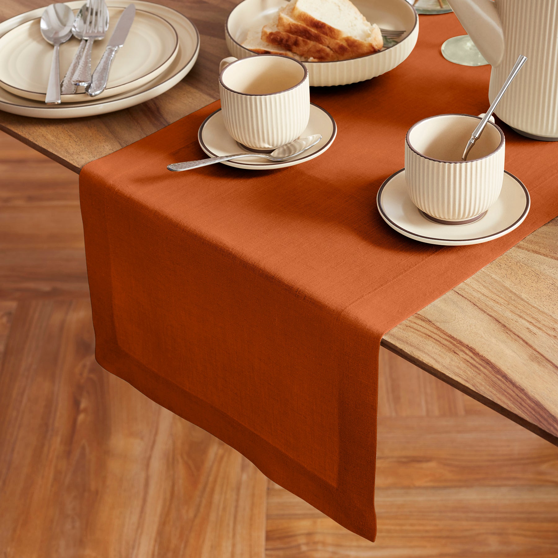 Elegant Sonoma Table Runner - Premium Cotton Decorative Table Cover for Dining & Home Decor - Perfect for Holidays, Weddings & Special Occasions