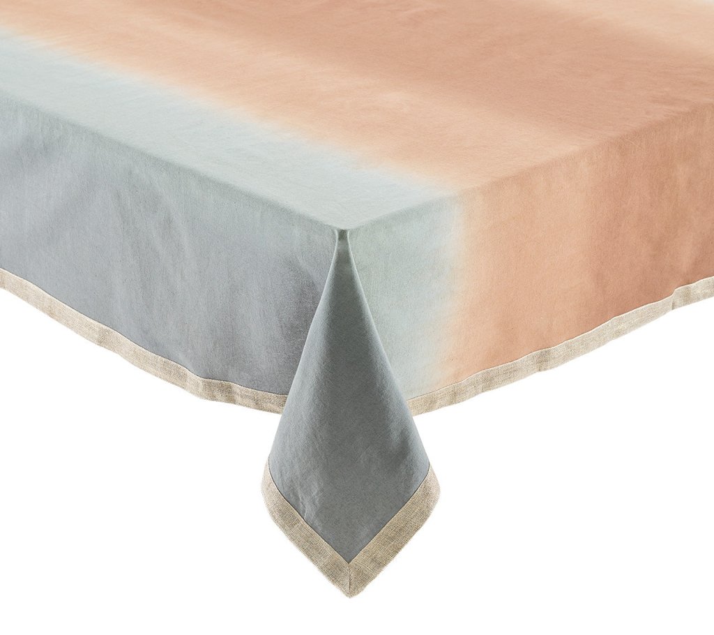 Elegant Dip Dye Tablecloth in Beige, Taupe & Gray - Perfect for Weddings, Parties & Home Decor