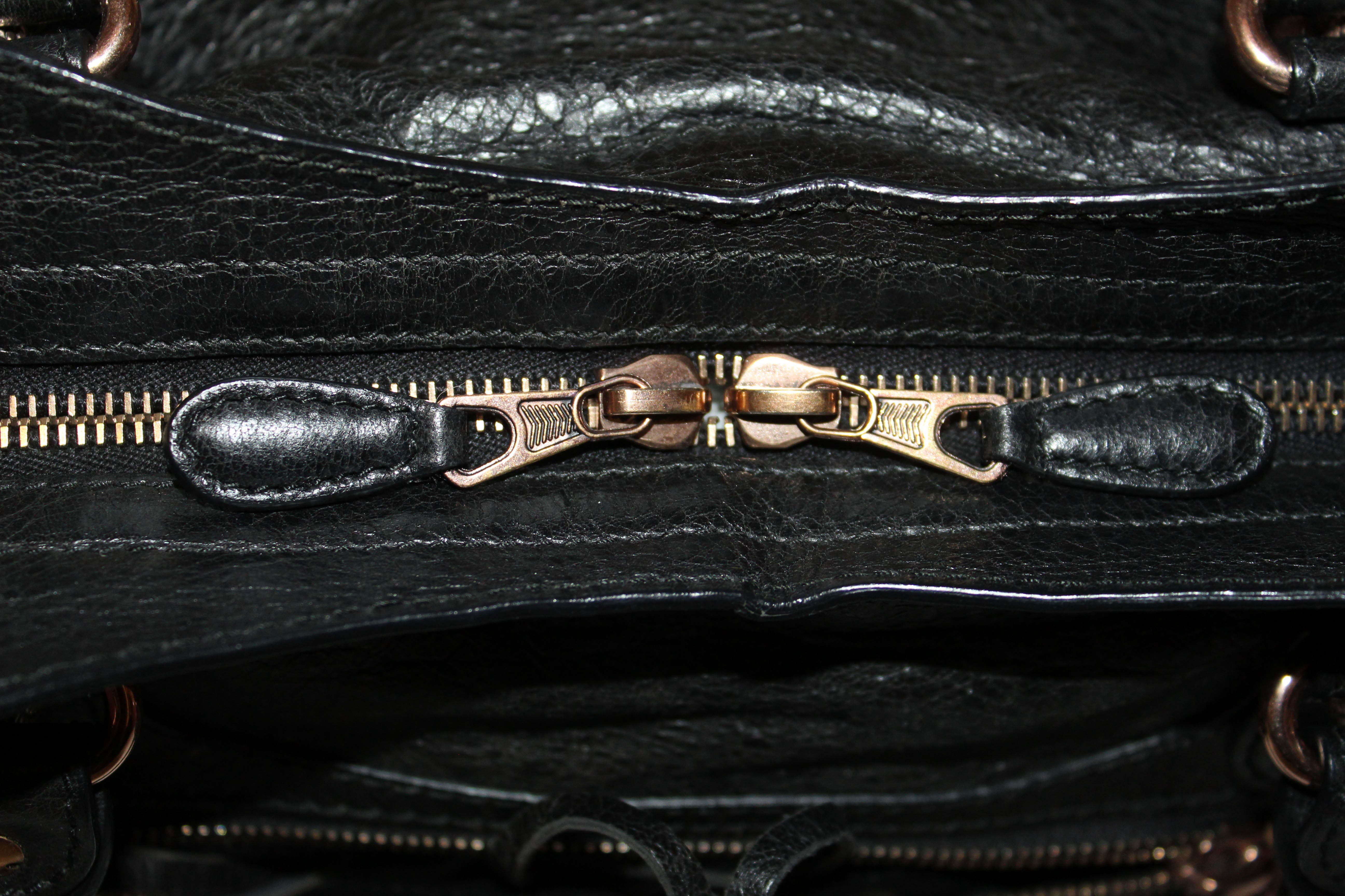 Authentic Balenciaga Black Giant 12 Rose Gold City Lambskin Leather Handbag for Women - Luxury Designer Shoulder Bag for Evening Parties, Date Night & Special Occasions