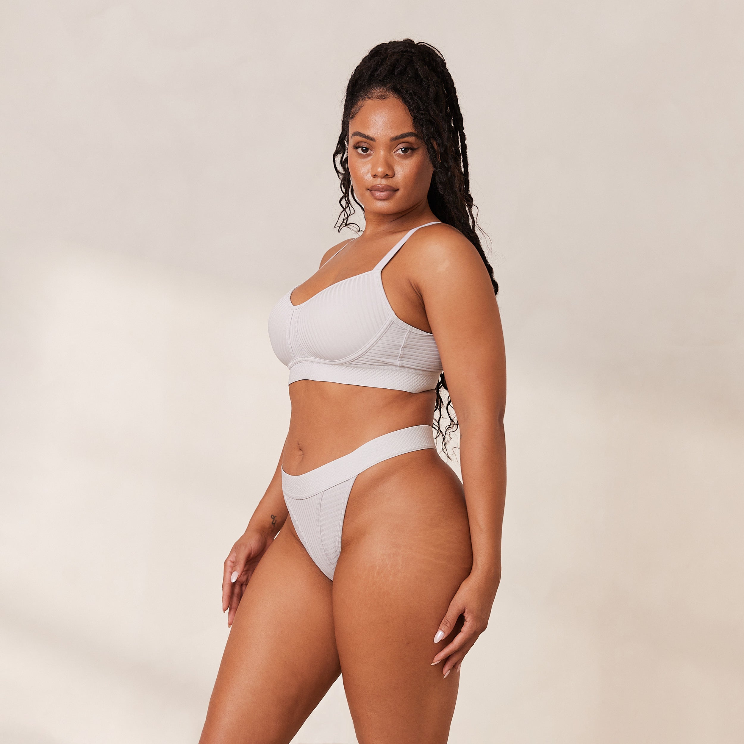 Bare Bra Grey - Seamless Comfort Wireless Bralette for Women | Perfect for Yoga, Lounge & Everyday Wear