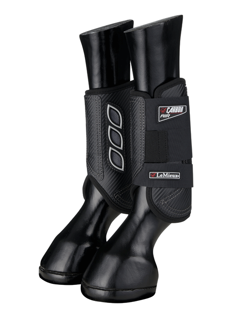 LeMieux Carbon Air XC Horse Riding Boots - Black Front - Lightweight & Breathable for Cross-Country & Show Jumping