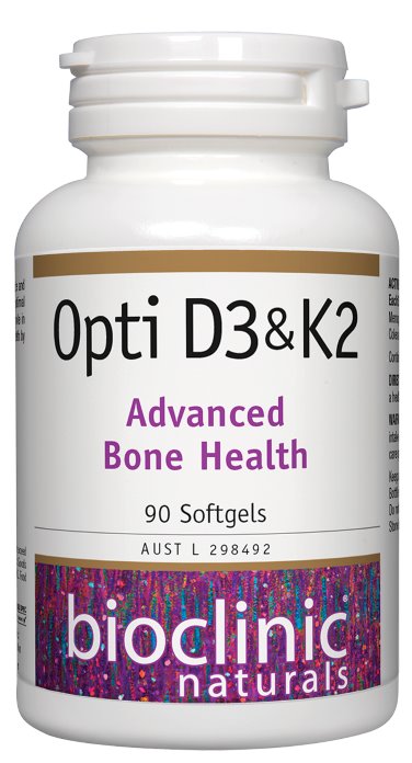 Bioclinic Naturals Opti D3 & K2 Supplement - High Potency Vitamin D3 & K2 for Bone & Immune Support - Supports Heart Health & Calcium Absorption - Ideal for Adults & Seniors - Perfect for Daily Wellness & Immune Boosting