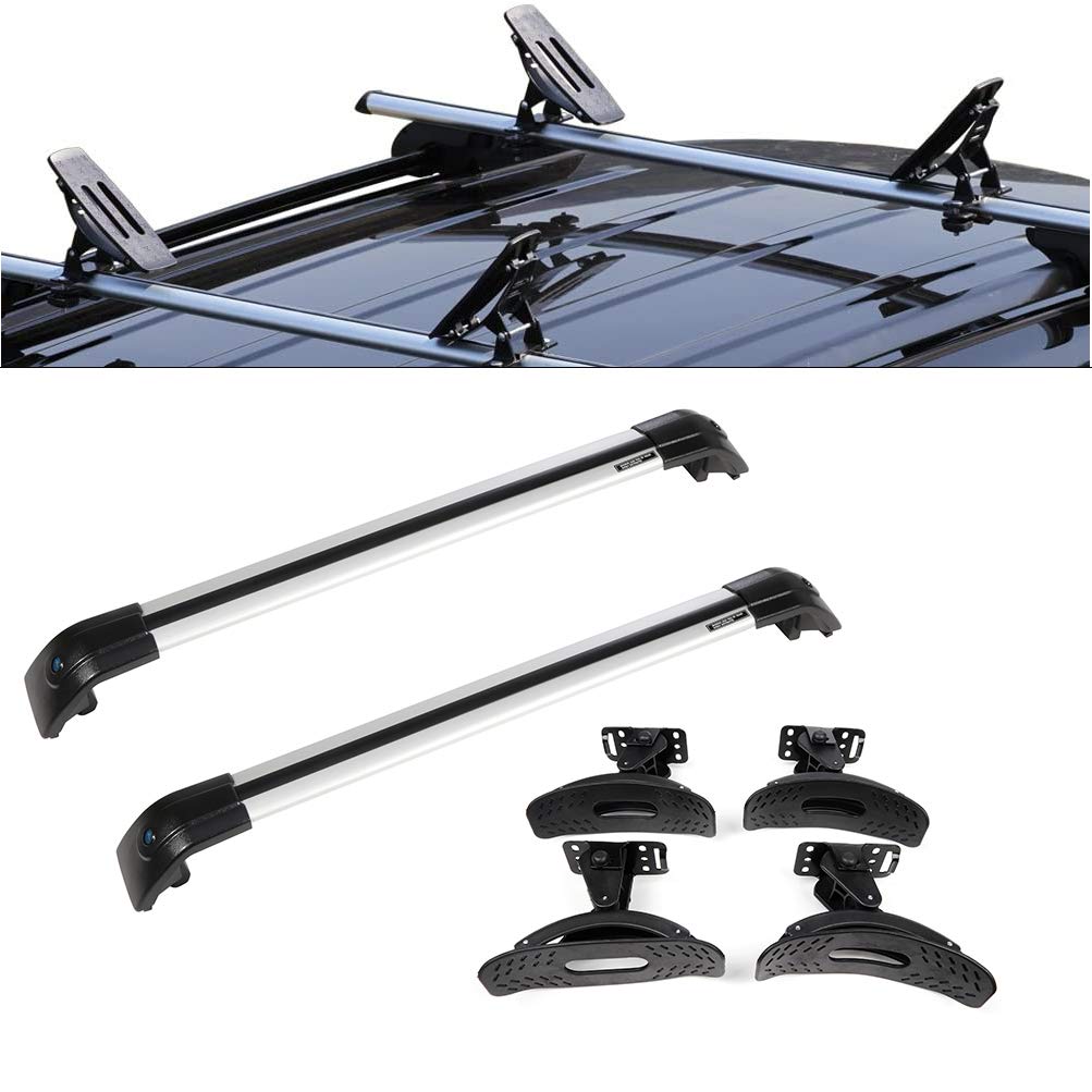 SCITOO Universal Roof Rack Cross Bars - Heavy Duty Kayak Carrier with Seat Belt-Style Straps for Hyundai Santa Fe 2013-2017 - Perfect for Outdoor Adventures, Camping & Water Sports Gear Transport
