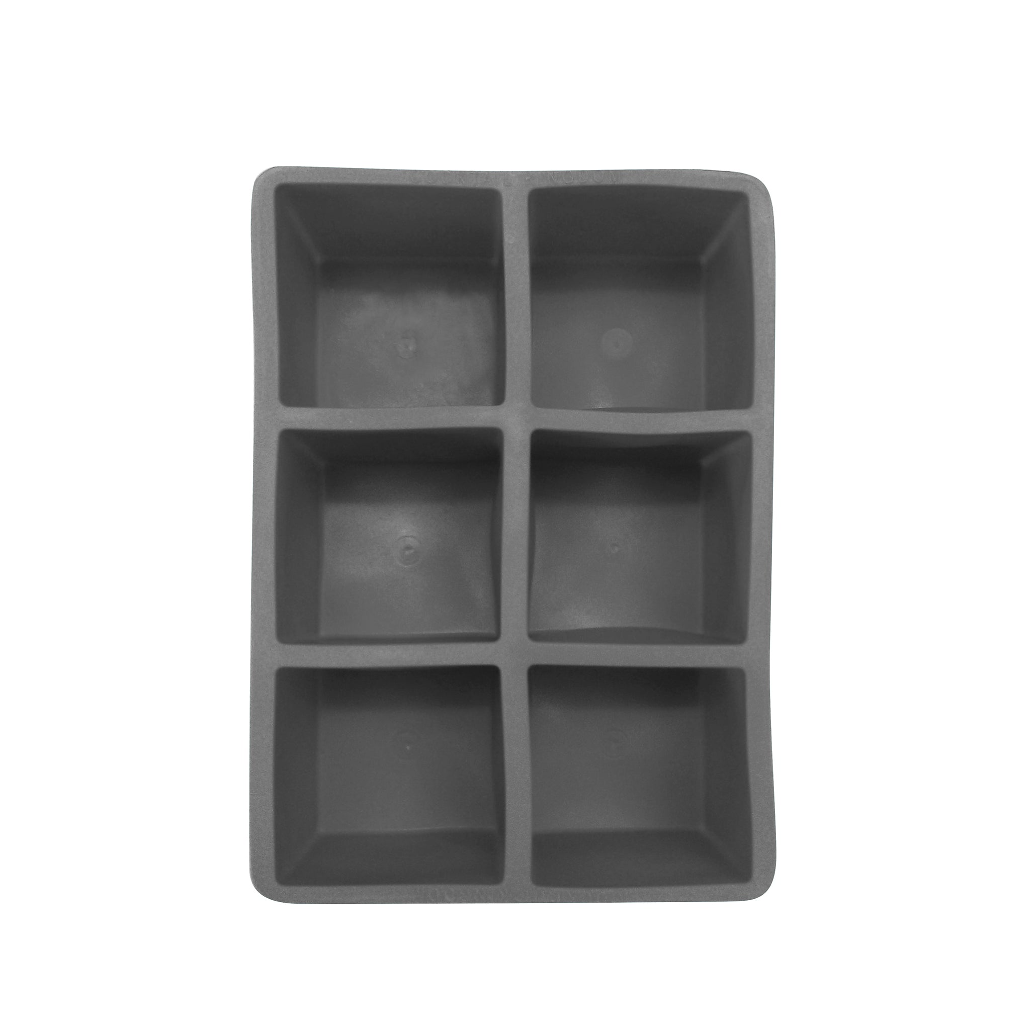 2in Square Ice Cube Tray - BPA-Free Food Grade Silicone, Gray - Perfect for Cocktails, Whiskey, and Cold Drinks at Home or Parties