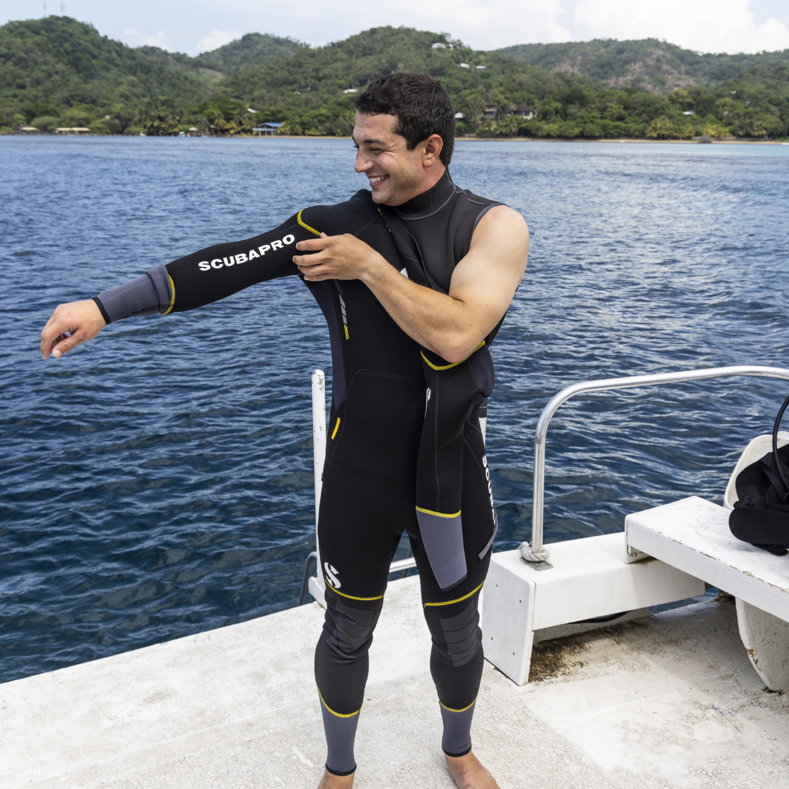 Scubapro Sport Steamer 3mm Back-Zip Men's Wetsuit for Scuba Diving, Snorkeling & Water Sports | Premium Neoprene Full Body Wetsuit for Warm Water Protection