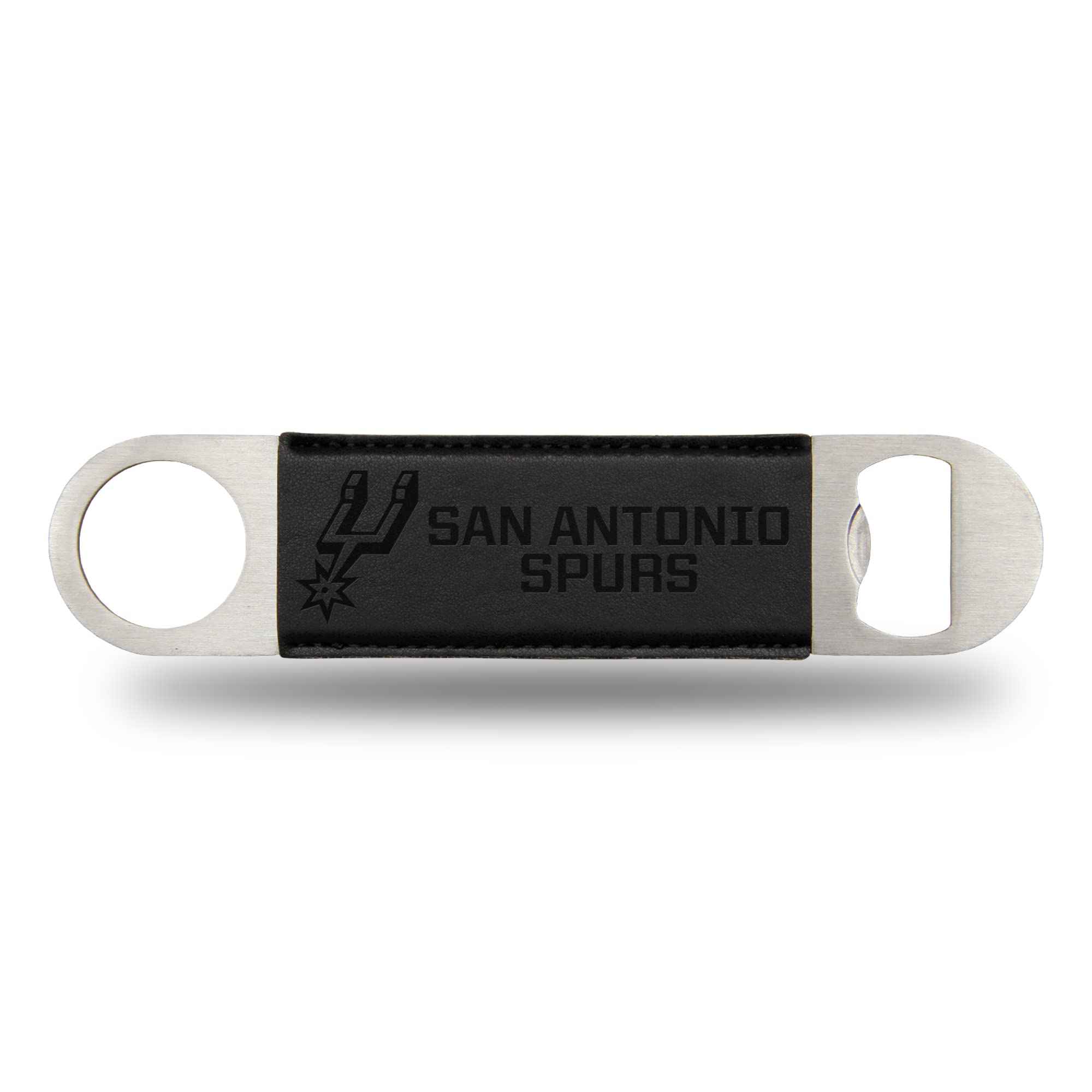 NBA Laser Engraved Bar Blade - Premium Faux Leather Bottle Opener for Beer & Beverages - Perfect Game Day Accessory for Sports Bars, Home Parties & Tailgating