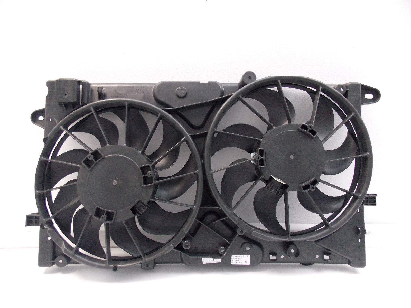 Sunbelt Dual Radiator and Condenser Fan Assembly Compatible with 2013-2015 Chevrolet Malibu 2.0L 2.5L & 2016 Malibu Limited 2.5L (GM3115249) - Perfect for Engine Cooling and AC Performance