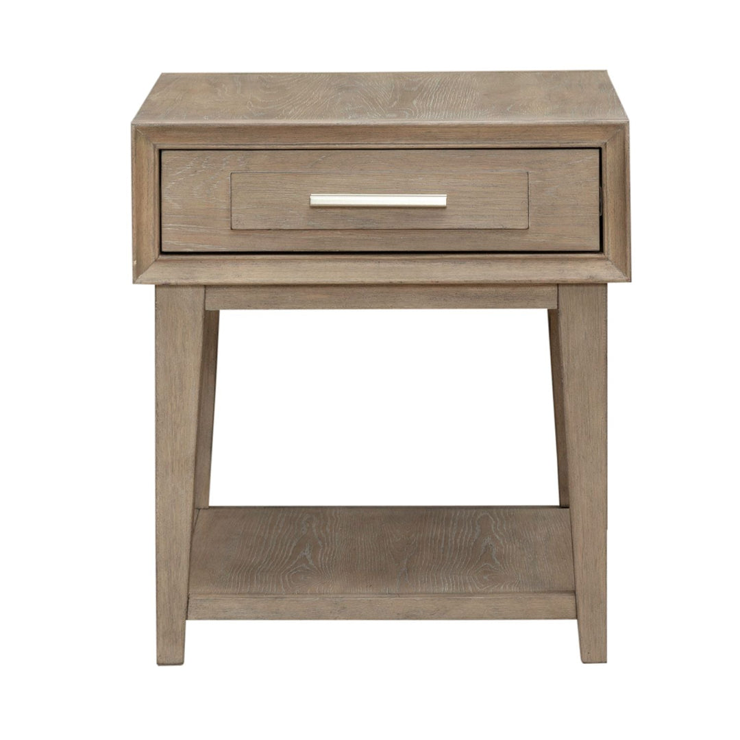 Modern Brentwood End Table - Small Side Table for Living Room, Bedroom, Office - Nightstand with Storage Shelf, Perfect for Coffee, Books, and Decor