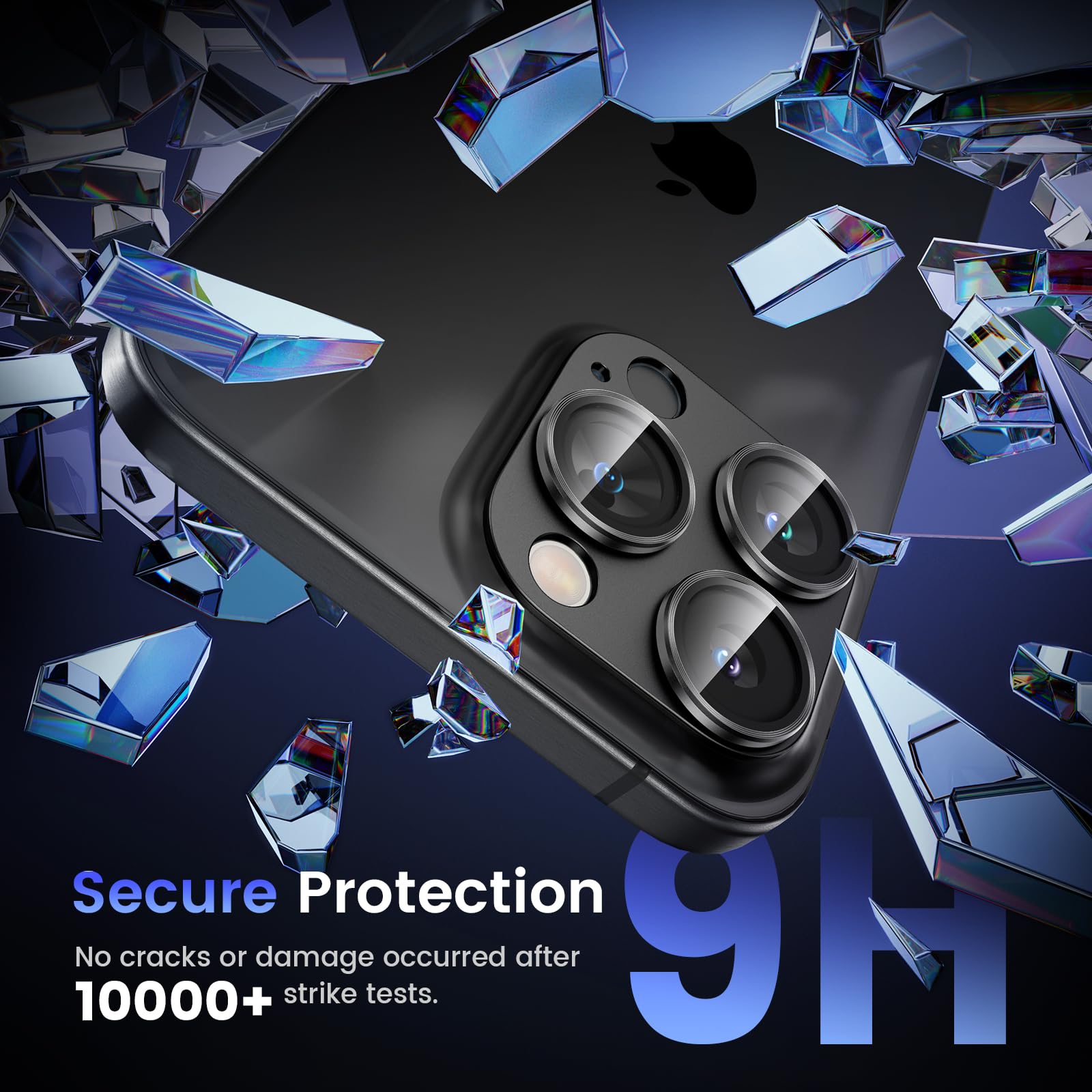 Tensea iPhone 16 Pro/Pro Max Camera Lens Protector - Premium Metal Aluminum Alloy Tempered Glass Cover with Case Friendly Design | Perfect for Outdoor Photography & Travel Protection (2024 Model)
