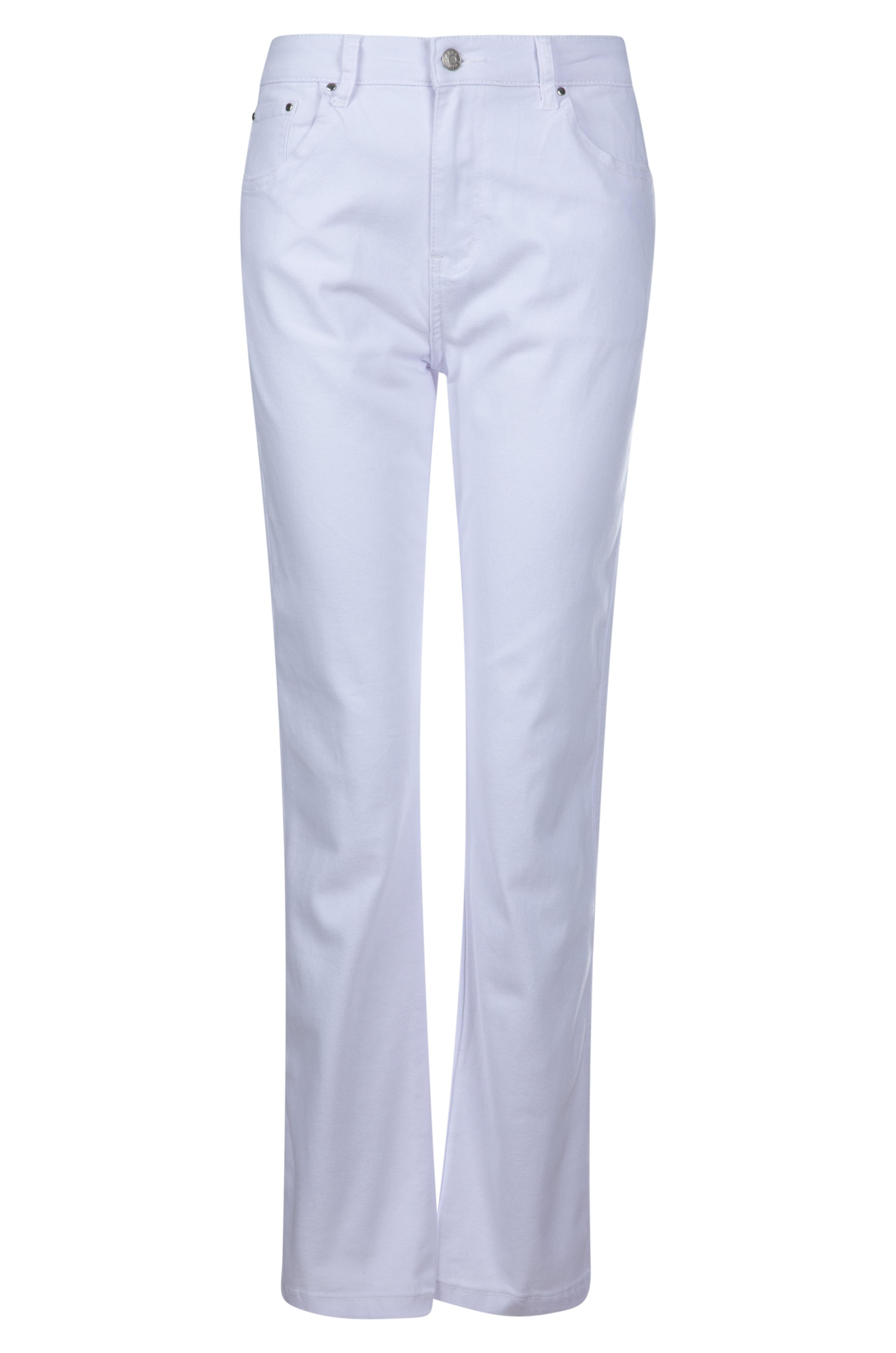 Stretch Cotton Blend Regular Fit Jeans for Women - Comfortable & Stylish White Denim Pants (6926A1) | Perfect for Casual Wear, Office & Everyday Outfits