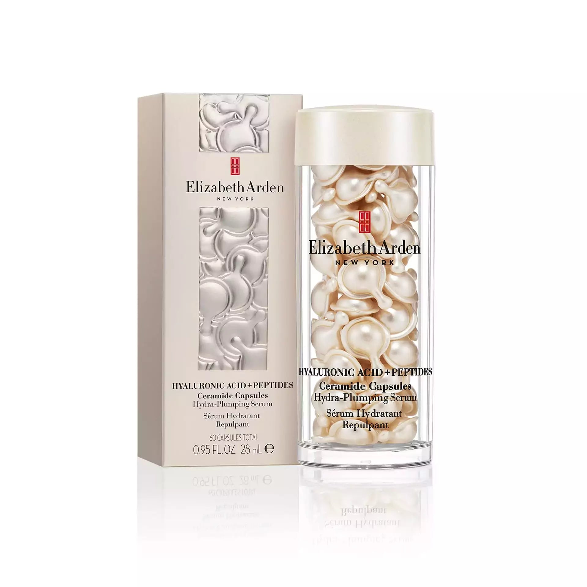 Hydra Plumping Serum with Hyaluronic Acid, Peptides & Ceramide Capsules for Deep Hydration - Perfect for Dry Skin & Anti-Aging Skincare Routine