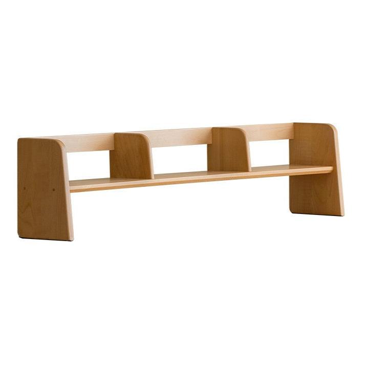 Solid Wood Beech & Oak Nordic Style Bookshelf - Modern Study Room & Home Office Storage Solution for Books & Decor