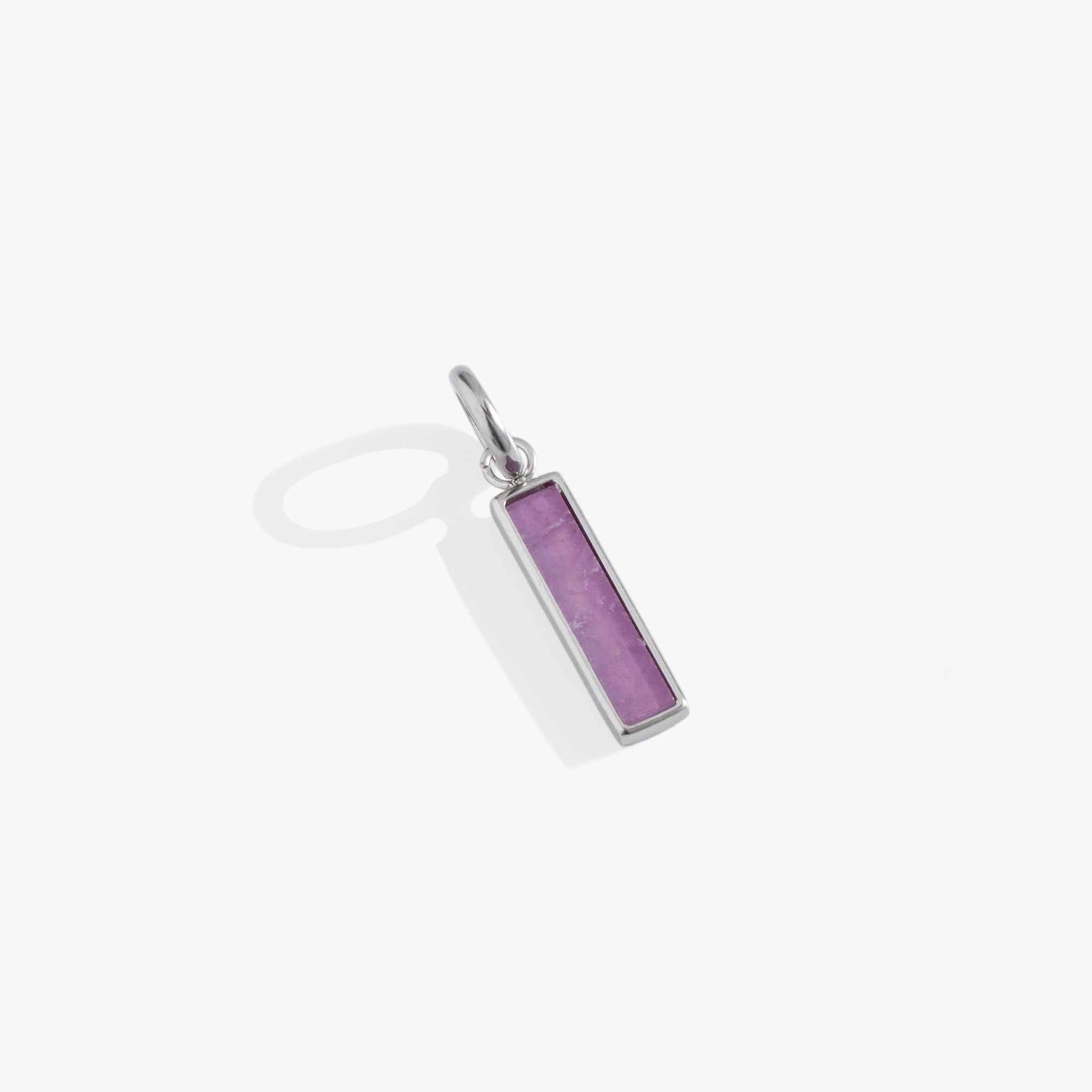 Natural Amethyst Gemstone Bar Charm with Interchangeable Design - Perfect for Necklaces, Bracelets & Jewelry Making