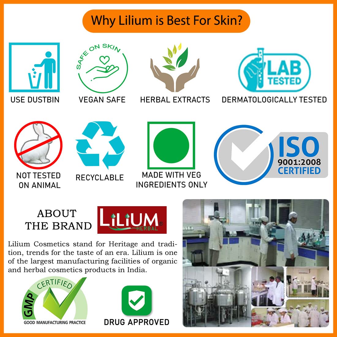 Lilium Vitamin C Face Gel (250G) - Paraben-Free, Natural Skin Brightening & Reviving Gel | Reduces UV Damage, Nourishes & Tightens Skin | Perfect for Daily Skincare & Anti-Aging Routine