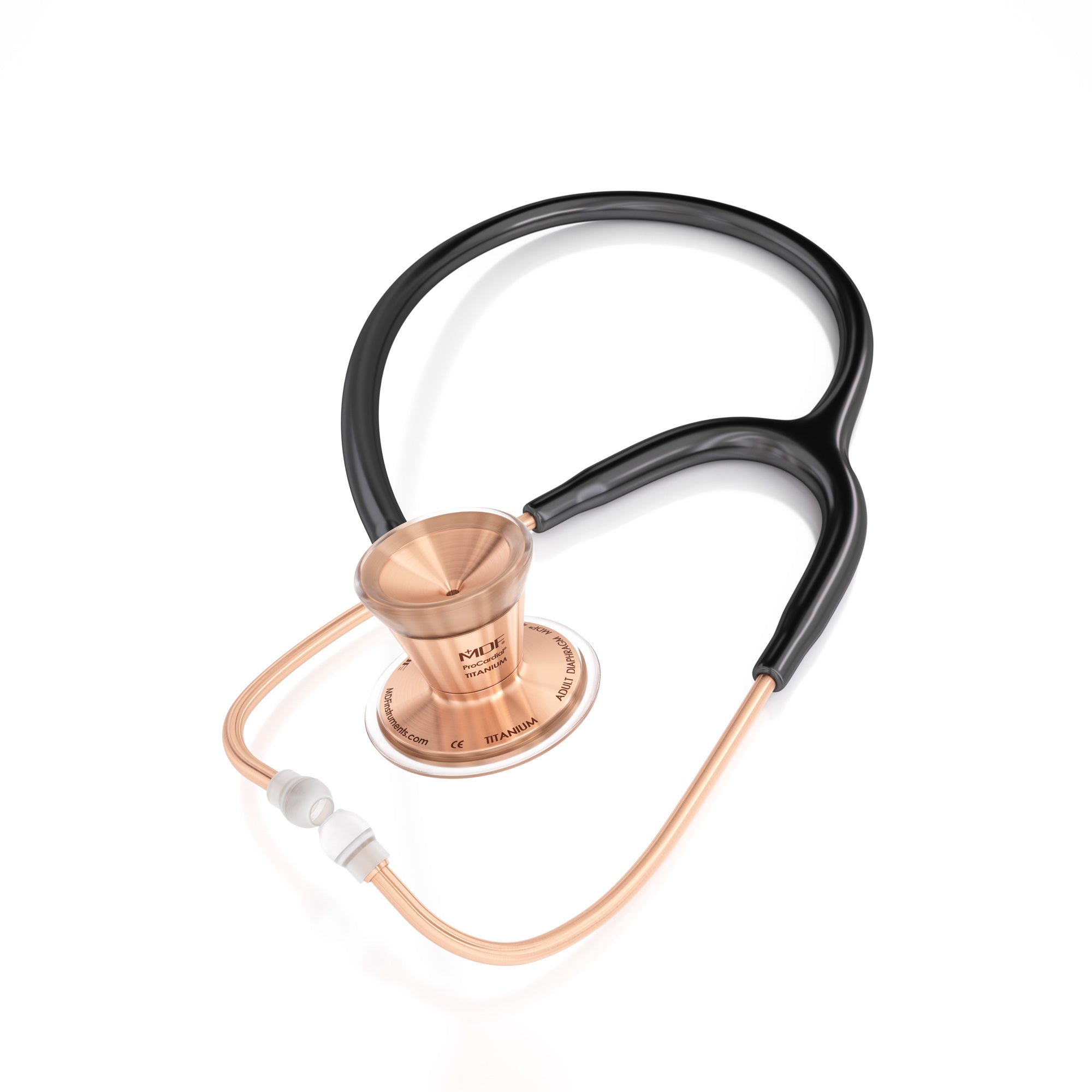 ProCardial® Titanium Cardiology Stethoscope - Black/Rose Gold Finish | Premium Heart & Lung Auscultation Tool for Medical Professionals, Nurses & Students | Ideal for Hospital, Clinic & Home Health Care Use
