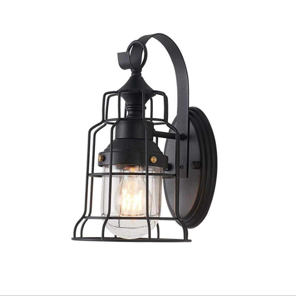 Vintage Industrial Wall Sconce Light Fixture - Waterproof Retro Outdoor Wall Lantern for Kitchen, Bedroom, Cafe, Restaurant & Corridor - Black Loft Style Lighting for Home Decor & Commercial Spaces