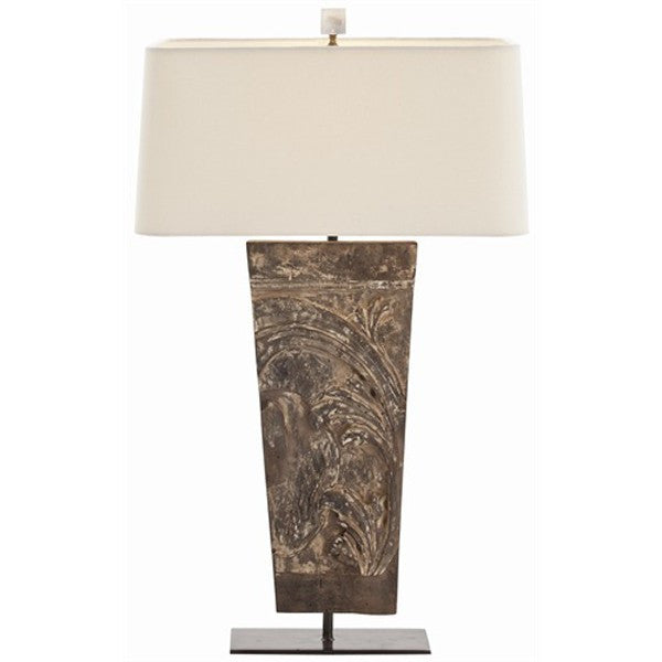 Handcrafted Solid Wood and Wrought Iron Table Lamp - Vintage Style for Living Room, Bedroom, or Office Decor