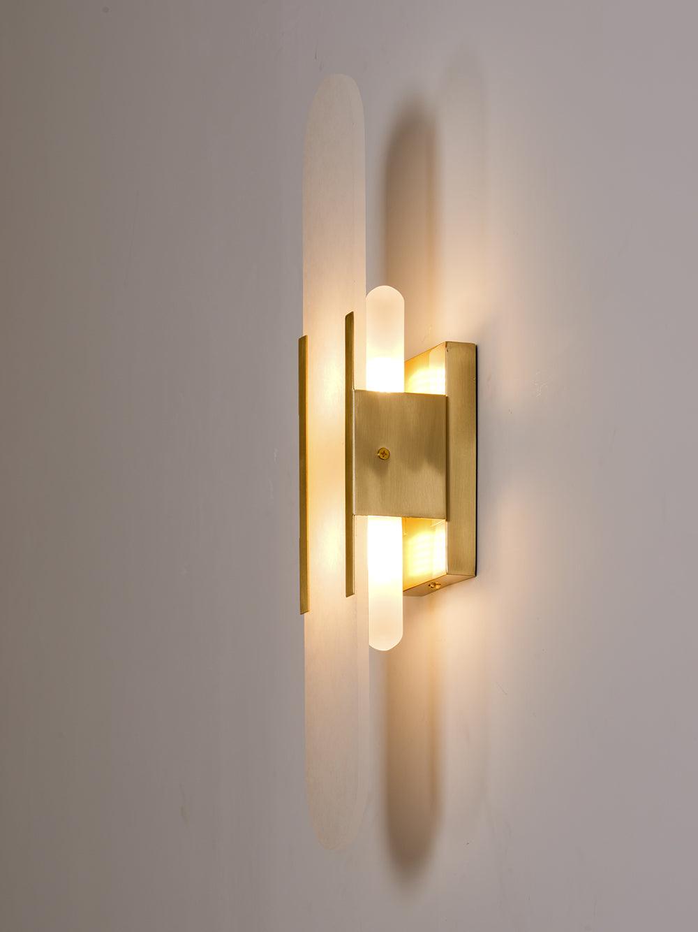 Melange Elongated Alabaster Wall Lamp - Modern Minimalist Sconce Lighting for Bedroom, Living Room & Hallway