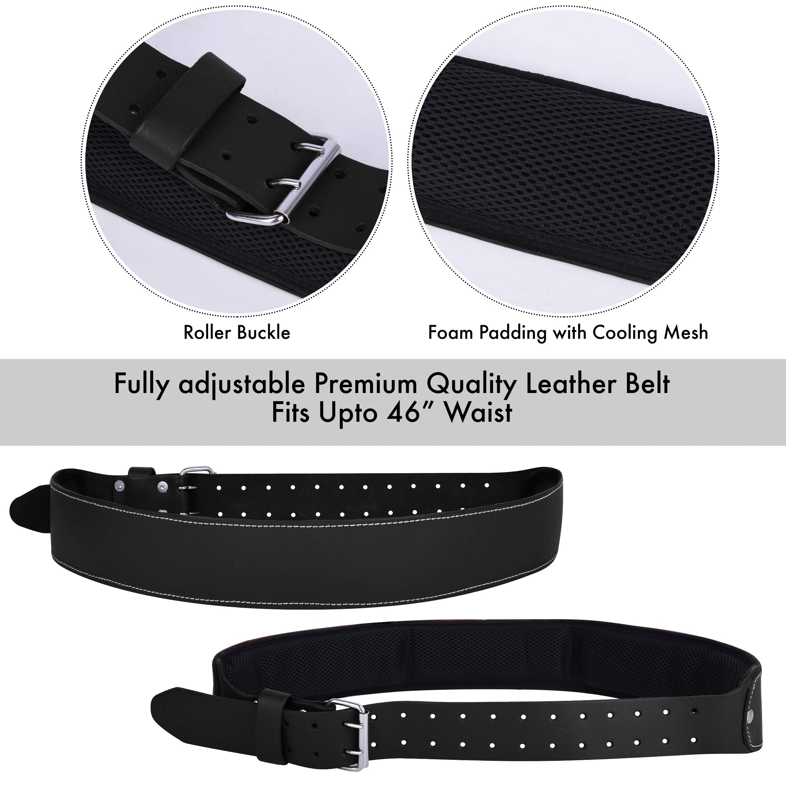 FUERI Heavy Duty Leather Tool Belt Bag for Men & Women - 17 Pocket Carpenter Electrician Construction Pouch Organizer with Belt Holder - Perfect for DIY Projects, Home Repairs & Professional Work
