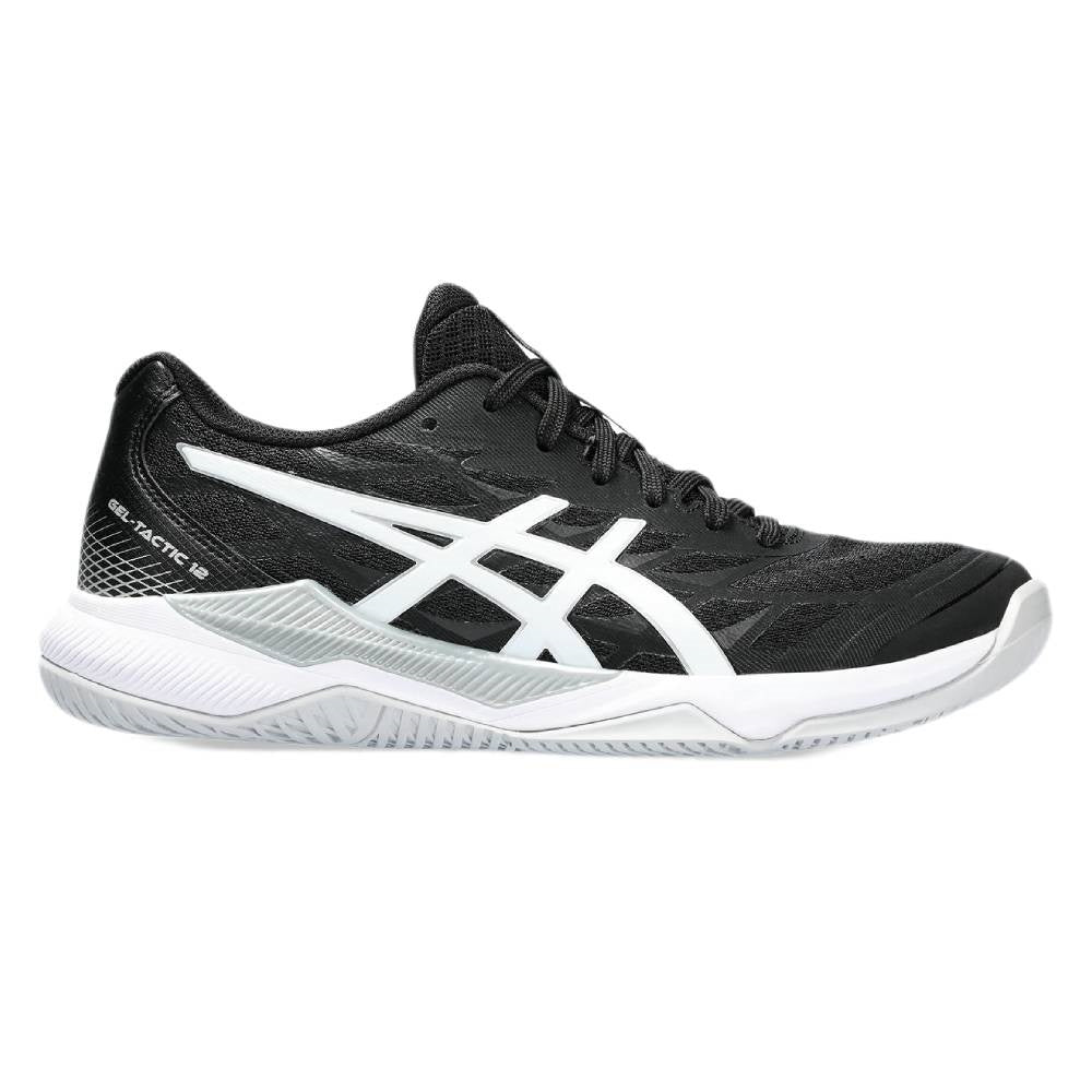 ASICS Gel Tactic 12 Women's Volleyball Shoes - Lightweight Indoor Court Sneakers for Women with Shock Absorption (Black/White) - Perfect for Volleyball, Badminton & Indoor Sports Training