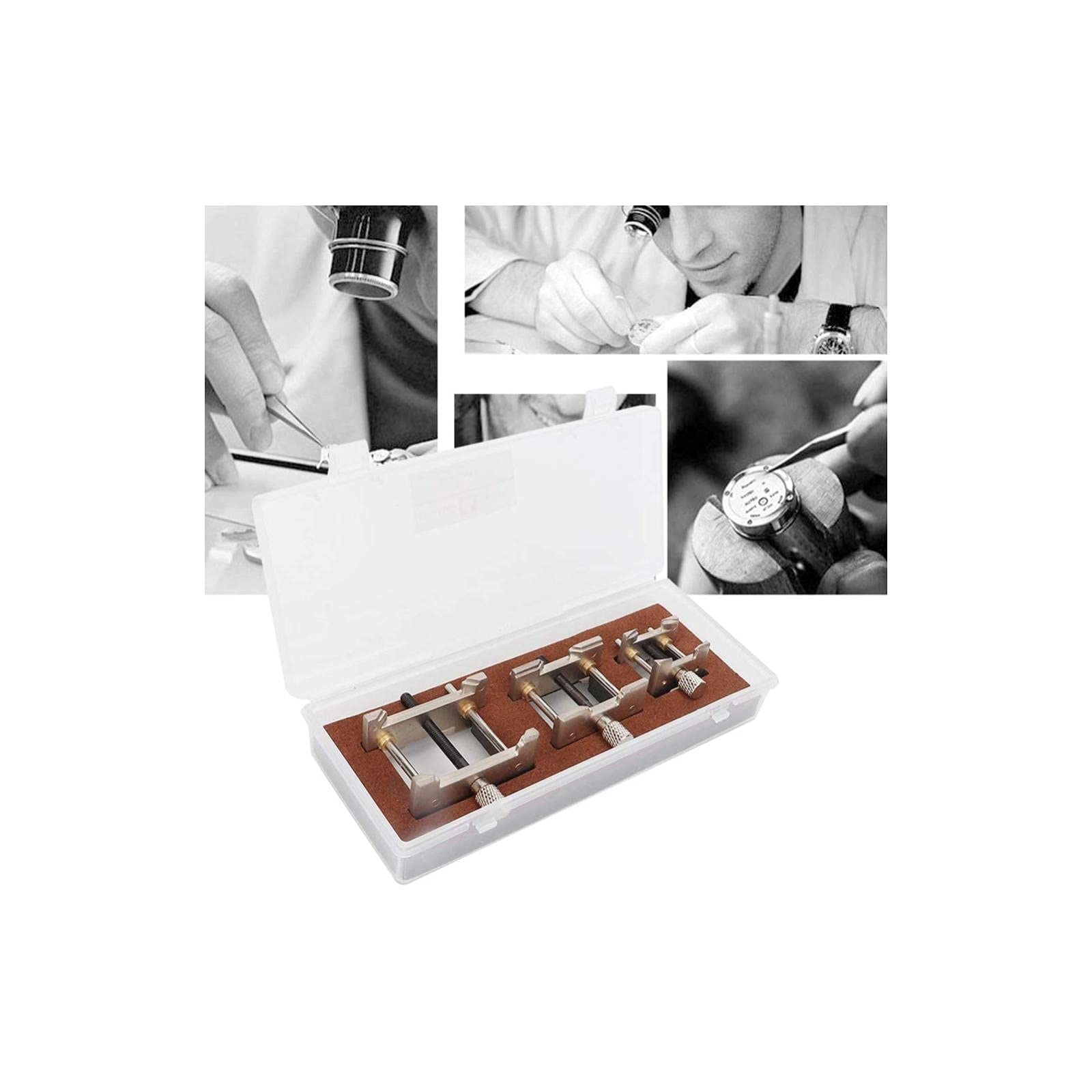 Professional Watch Repair Kit - 3-Piece Metal Watch Movement Holder Set with Fixed Base for Watchmakers | Perfect for Watch Repair, Maintenance & DIY Projects