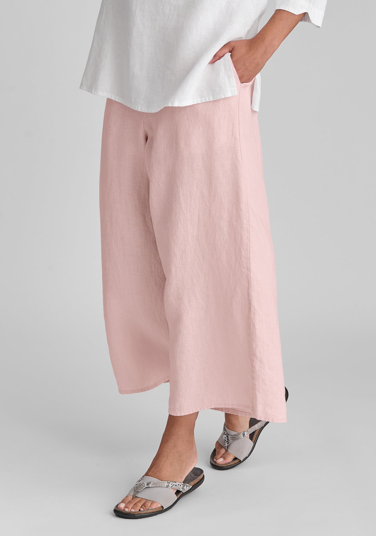 Sociable Flood Wide Leg Linen Pants for Women - Breathable Summer Casual Pants | Beach, Travel & Lounge Wear