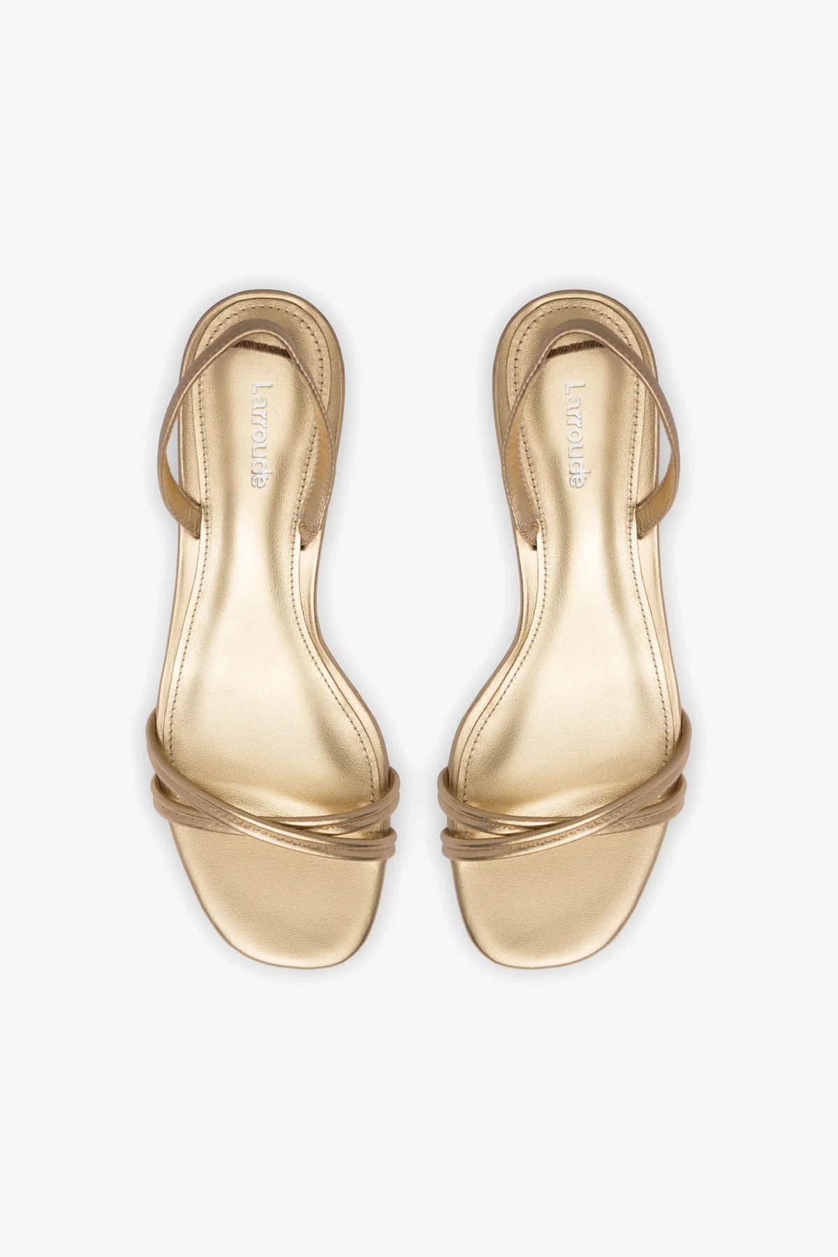 Mini Annie Sandal in Gold Metallic Leather - Women's Comfortable Dressy Strappy Sandals for Weddings, Parties & Summer Outfits