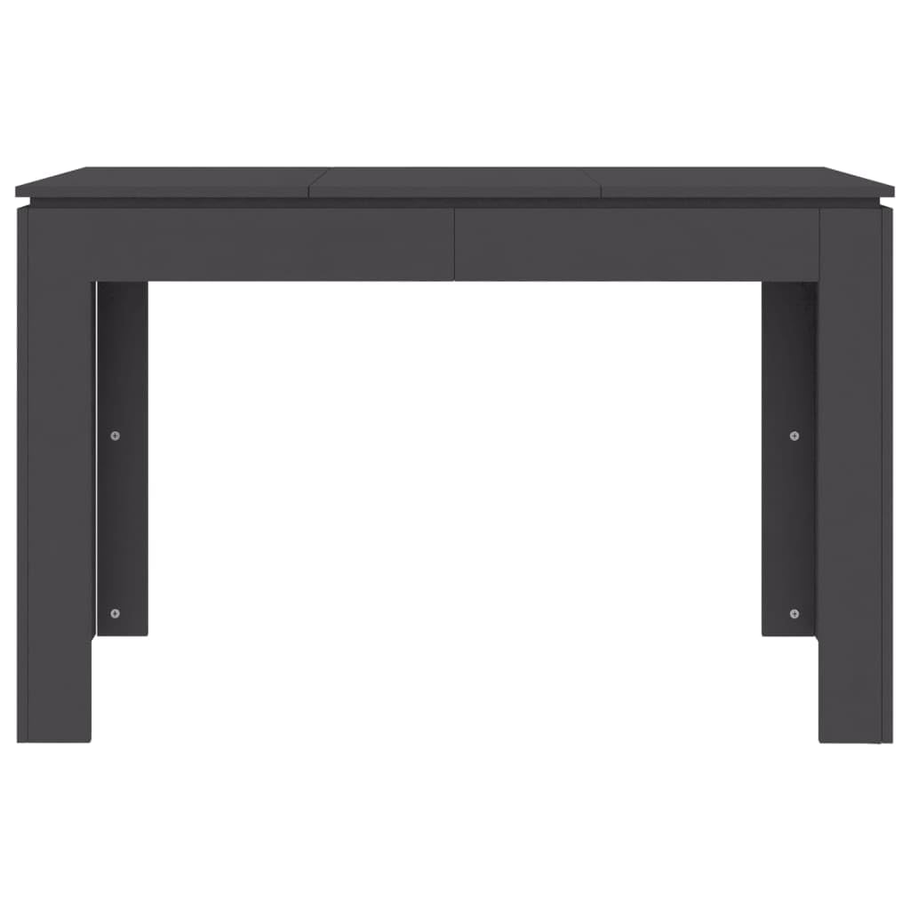 Gray VidaXL Dining Table - Modern Rectangular Engineered Wood Kitchen or Dining Room Table - Elegant Durable Furniture with Easy Assembly & Cleaning - Perfect for Family Gatherings, Dinner Parties & Small Space Homes