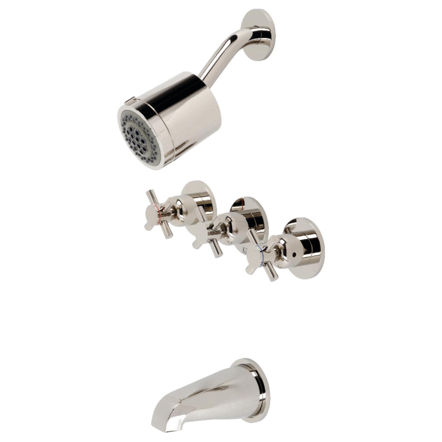 Kingston Brass KBX8136DX Concord Tub and Shower Faucet - Polished Nickel Finish - 7.13 x 10.56 x 5.13 Inches - Perfect for Bathroom Renovation and Modern Home Decor