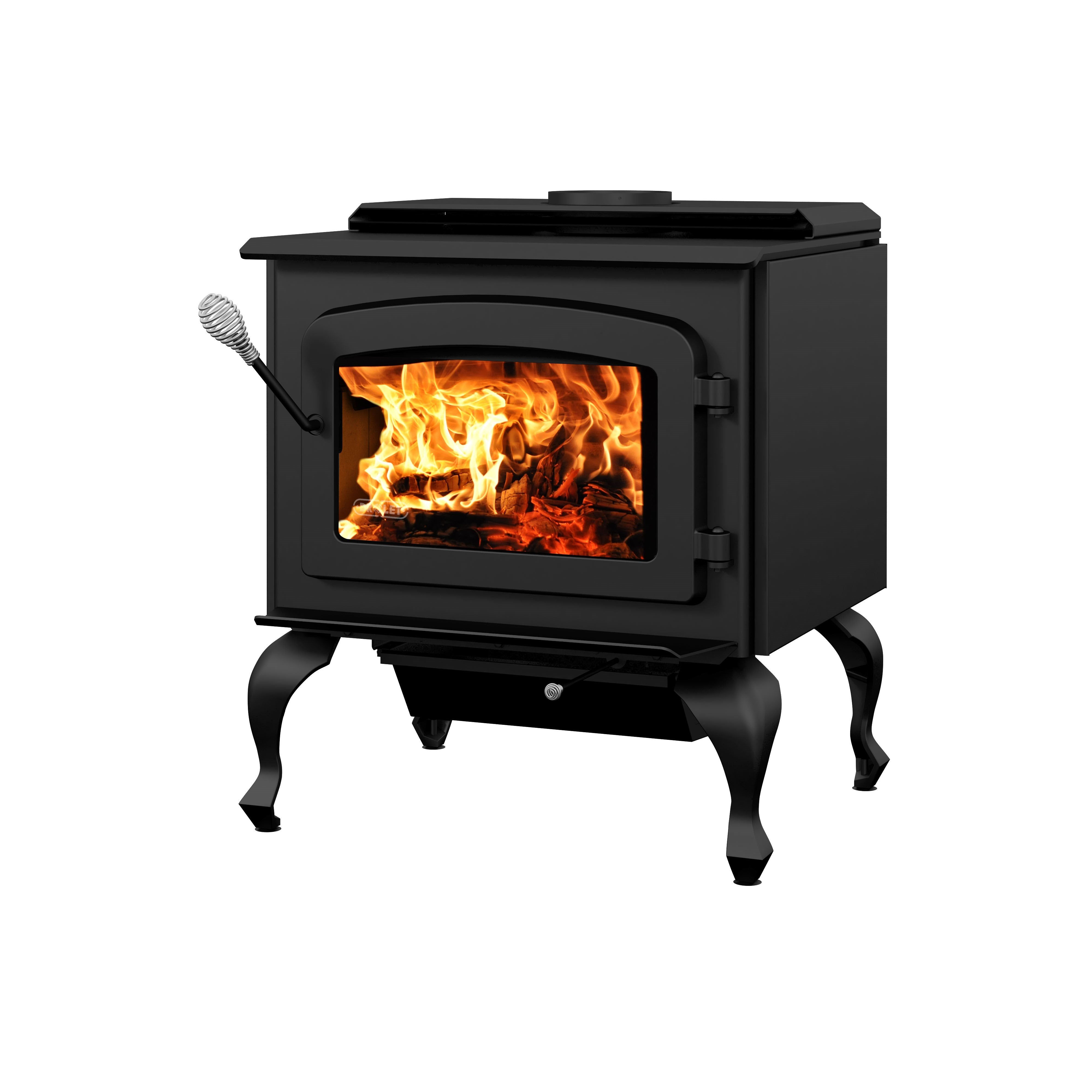Drolet Escape 1800 EPA Certified Wood Stove - 2,100 Sq. Ft. Heating Capacity with Black Door & Legs - Perfect for Cabins, Homes & Outdoor Living Spaces
