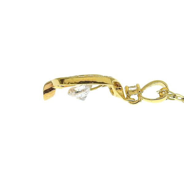 18K Gold Clear Stone Pendant Necklace - Elegant Jewelry Gift for Women - Perfect for Weddings, Anniversaries & Special Occasions