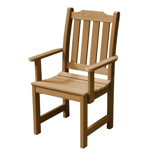 Eco-Friendly Recycled Plastic Outdoor Dining Armchair - Durable & Weather-Resistant Patio Chair for Garden, Deck, and Poolside Use